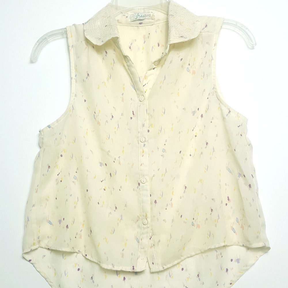 Free Bird Sleeveless Sheer Top